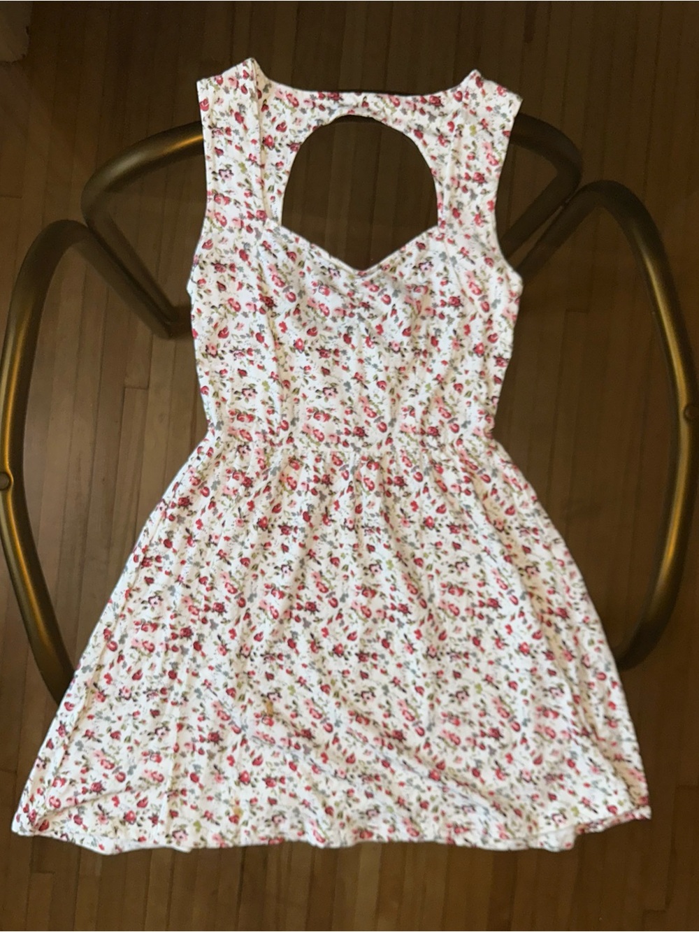 Simons Floral Cutout Back Fit-and-Flare Dress - Size Small